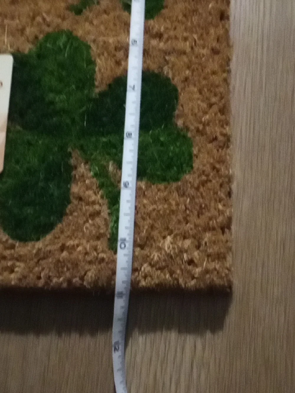 Welcome Coir Doormat with Green Shamrocks BY Joyward NEW!!!
